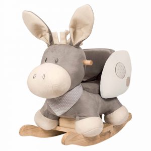 BOUNCERS AND ROCKERS Rocking donkey with safety seat and wooden rockers
