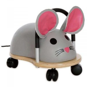 RIDE-ONS Wheely Bug child's ride-on grey mouse toy on castors.