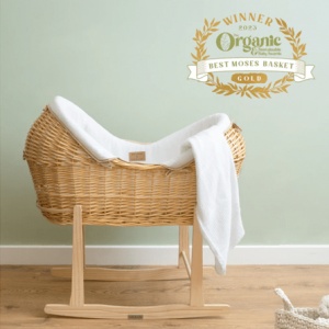 Noah Pod Noah Pod wicker basket with white organic cotton dressing