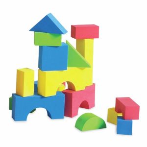CONSTRUCTION TOYS Edushape giant foam building blocks in a variety of shapes and bold colours